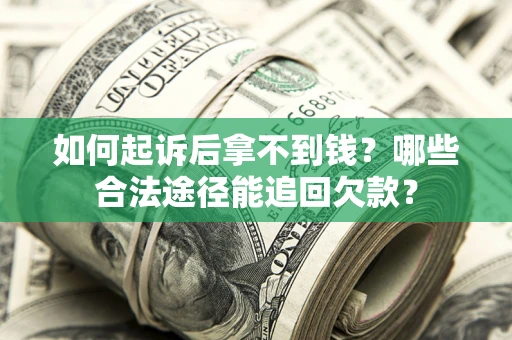 武汉如何起诉后拿不到钱？哪些合法途径能追回欠款？