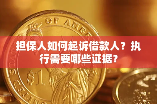 武汉担保人如何起诉借款人？执行需要哪些证据？
