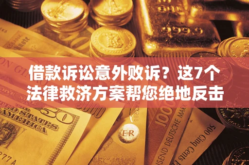 武汉借款诉讼意外败诉？这7个法律救济方案帮您绝地反击！