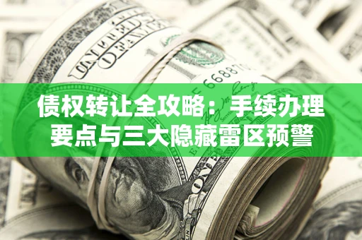 武汉债权转让全攻略：手续办理要点与三大隐藏雷区预警